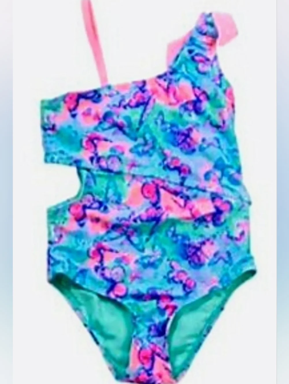 Limited Too One Piece Girls Swimsuit Butterfly 10/12 & FREE SWIM GOGGLES NWT